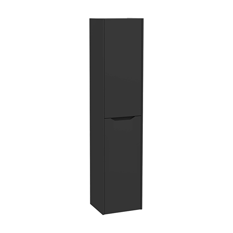 80320-1.jpg VitrA Integra Square Boy Dolabı, 40 cm, İki Kapaklı, Mat Grafit, Sol - Görsel 1