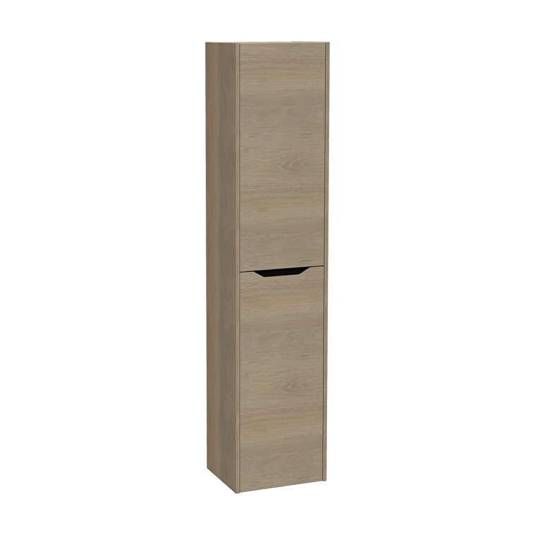 80321-1.jpg VitrA Integra Square Boy Dolabı, 40 cm, İki Kapaklı, Altın Meşe, Sol - Görsel 1