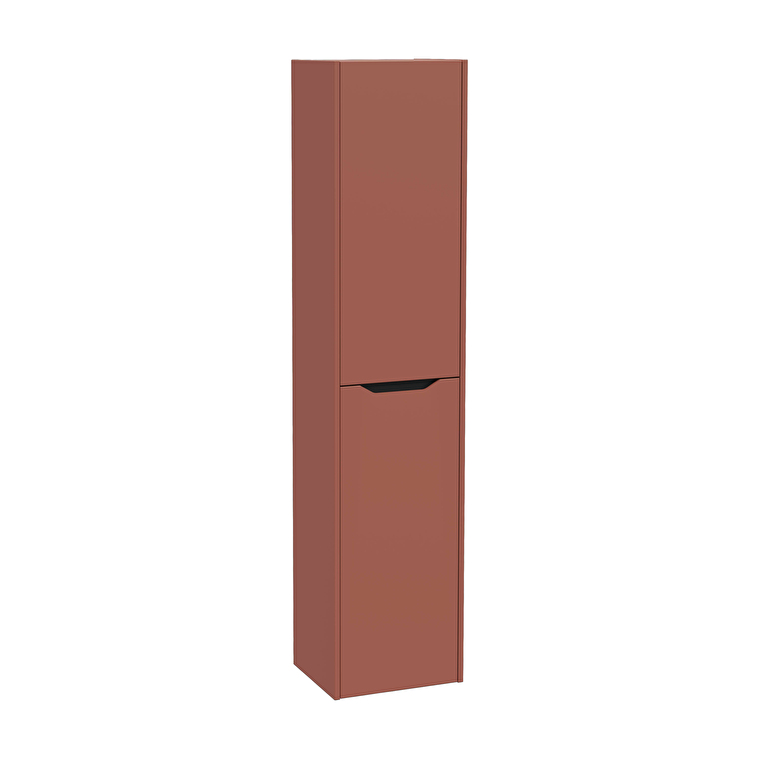 80322-1.jpg VitrA Integra Square Boy Dolabı, 40 cm, İki Kapaklı, Mat Kırmızı, Sol - Görsel 1