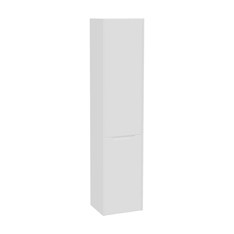 80328_1-1.jpg VitrA Integra Square Boy Dolabı, 40 cm, İki Kapaklı, Çamaşır Sepetli, Mat Beyaz, Sol - Görsel 1