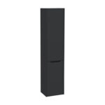 VitrA Integra Square Boy Dolabı, 40 cm, İki Kapaklı, Çamaşır Sepetli, Mat Grafit, Sol - Görsel 2