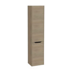 VitrA Integra Square Boy Dolabı, 40 cm, İki Kapaklı, Çamaşır Sepetli, Altın Meşe, Sol