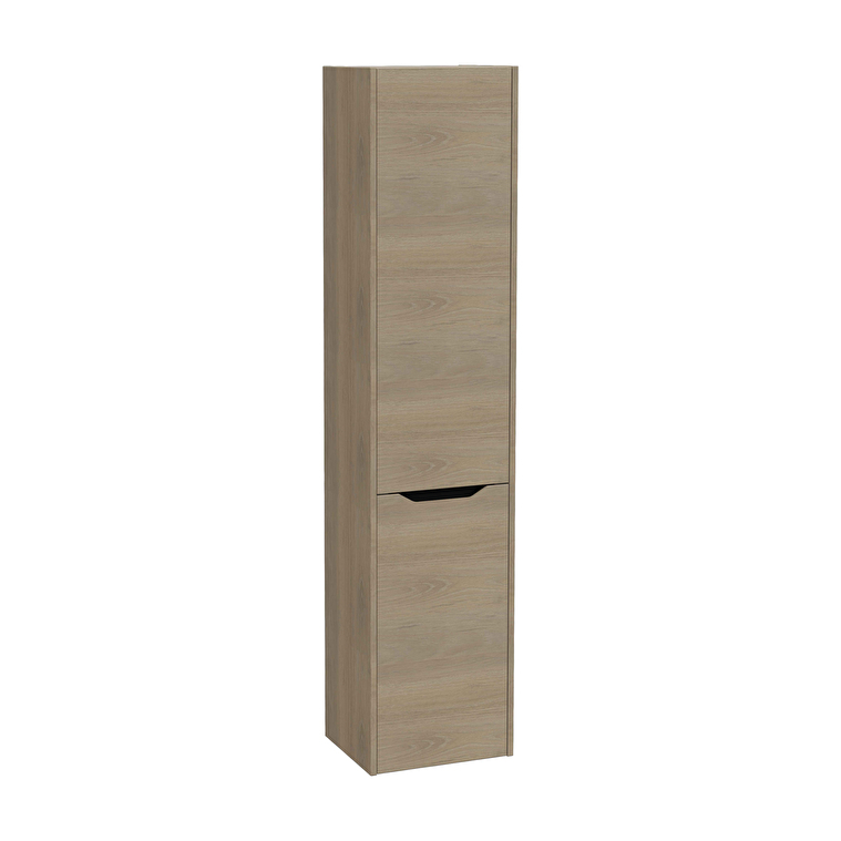 80330-1.jpg VitrA Integra Square Boy Dolabı, 40 cm, İki Kapaklı, Çamaşır Sepetli, Altın Meşe, Sol - Görsel 1