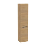 VitrA Integra Square Boy Dolabı, 40 cm, İki Kapaklı, Çamaşır Sepetli, Altın Meşe, Sol - Görsel 2