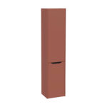 VitrA Integra Square Boy Dolabı, 40 cm, İki Kapaklı, Çamaşır Sepetli, Mat Kırmızı, Sol