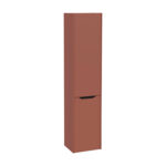 VitrA Integra Square Boy Dolabı, 40 cm, İki Kapaklı, Çamaşır Sepetli, Mat Kırmızı, Sol - Görsel 2