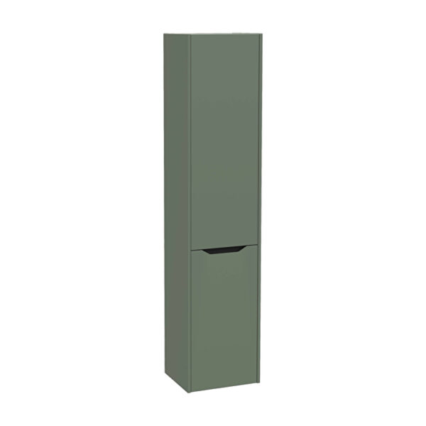 VitrA Integra Square Boy Dolabı, 40 cm, İki Kapaklı, Çamaşır Sepetli, Mat Yeşil, Sol