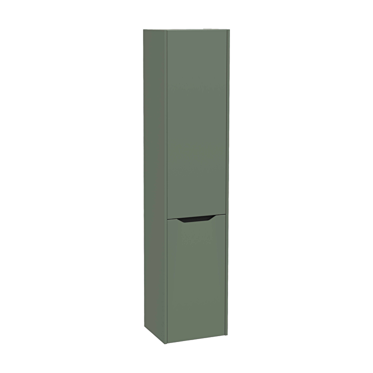 80332_1-1.jpg VitrA Integra Square Boy Dolabı, 40 cm, İki Kapaklı, Çamaşır Sepetli, Mat Yeşil, Sol - Görsel 1