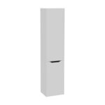 VitrA Integra Square Boy Dolabı, 40 cm, İki Kapaklı, Çamaşır Sepetli, Mat Açık Gri, Sol - Görsel 2