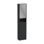 VitrA Integra Square Boy Dolabı, 30 cm, İki Kapaklı, Dar, Mat Grafit, Sol - Görsel 2