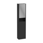 VitrA Integra Square Boy Dolabı, 30 cm, İki Kapaklı, Dar, Mat Grafit, Sol