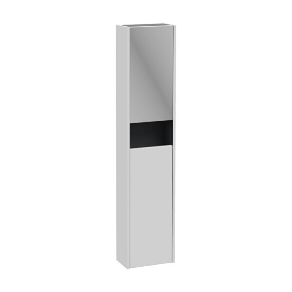 VitrA Integra Square Boy Dolabı, 30 cm, İki Kapaklı, Dar, Mat Açık Gri, Sol