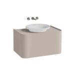 VitrA Gala Lavabo Dolabı, 80 cm, Bir Çekmeceli, Çanak Lavabolu Ve Tezgahlı, Mat Soft Bej