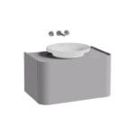 VitrA Gala Lavabo Dolabı, 80 cm, Bir Çekmeceli, Çanak Lavabolu Ve Tezgahlı, Mat Taş Gri