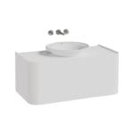 VitrA Gala Lavabo Dolabı, 100 cm, Bir Çekmeceli, Çanak Lavabolu Ve Tezgahlı, Mat Soft Beyaz