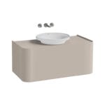 VitrA Gala Lavabo Dolabı, 100 cm, Bir Çekmeceli, Çanak Lavabolu Ve Tezgahlı, Mat Soft Bej