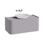 VitrA Gala Lavabo Dolabı, 100 cm, Bir Çekmeceli, Çanak Lavabolu Ve Tezgahlı, Mat Taş Gri