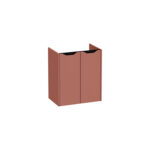 VitrA Integra Square Lavabo Dolabı, 60 cm, İki Kapaklı, Dar, Mat Kırmızı - Görsel 2