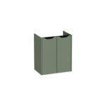 VitrA Integra Square Lavabo Dolabı, 60 cm, İki Kapaklı, Dar, Mat Yeşil - Görsel 2