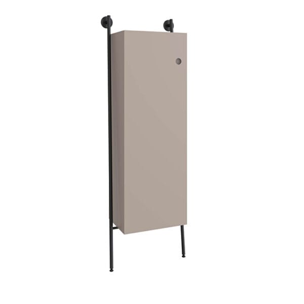 VitrA Plural Boy Dolabı, 50 cm, Bir Kapaklı, Mat Soft Bej, Sol