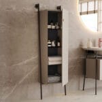 VitrA Plural Boy Dolabı, 50 cm, Bir Kapaklı, Mat Soft Bej, Sağ - Görsel 2