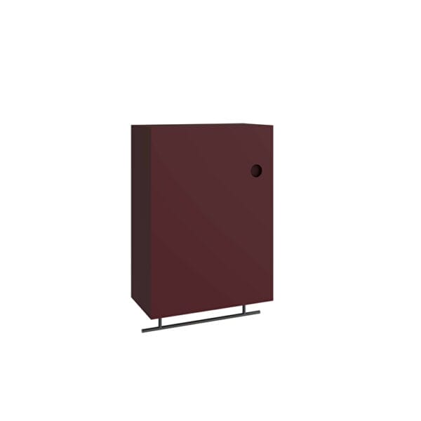 VitrA Plural Üst Ünite, 50 cm, Bir Kapaklı, Mat Bordo, Sol