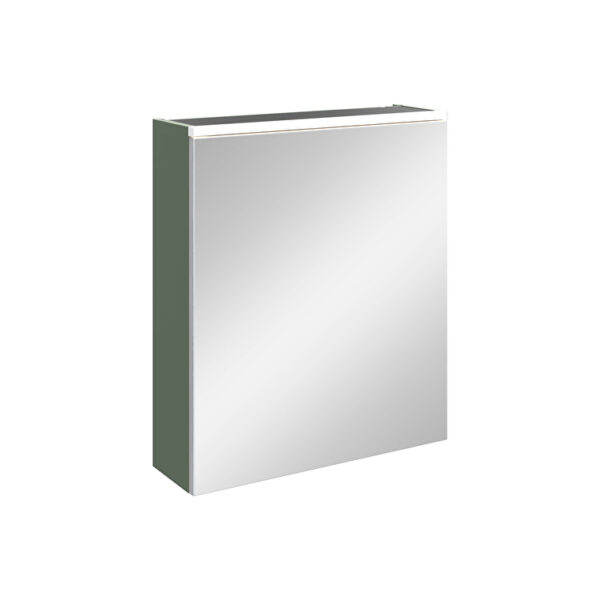 VitrA Core Dolaplı Ayna, 60 cm, Aydınlatmalı, Mat Yeşil, Sol