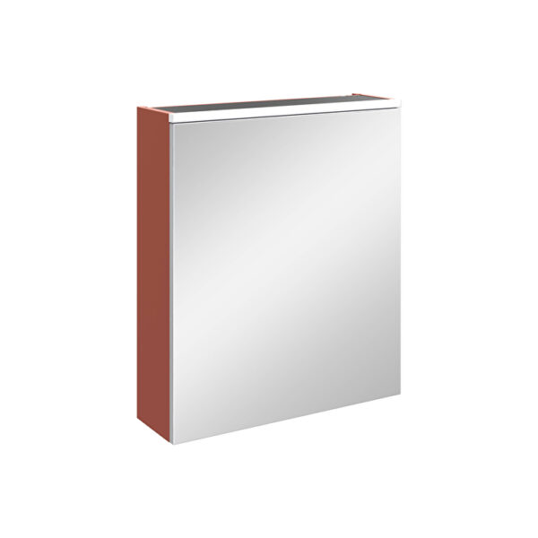 VitrA Core Dolaplı Ayna, 60 cm, Aydınlatmalı, Mat Kırmızı, Sağ