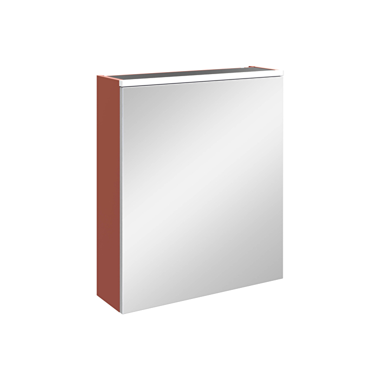 80510-1.jpg VitrA Core Dolaplı Ayna, 60 cm, Aydınlatmalı, Mat Kırmızı, Sağ - Görsel 1