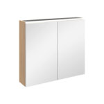 VitrA Core Dolaplı Ayna, 80 cm, Aydınlatmalı, Altın Meşe