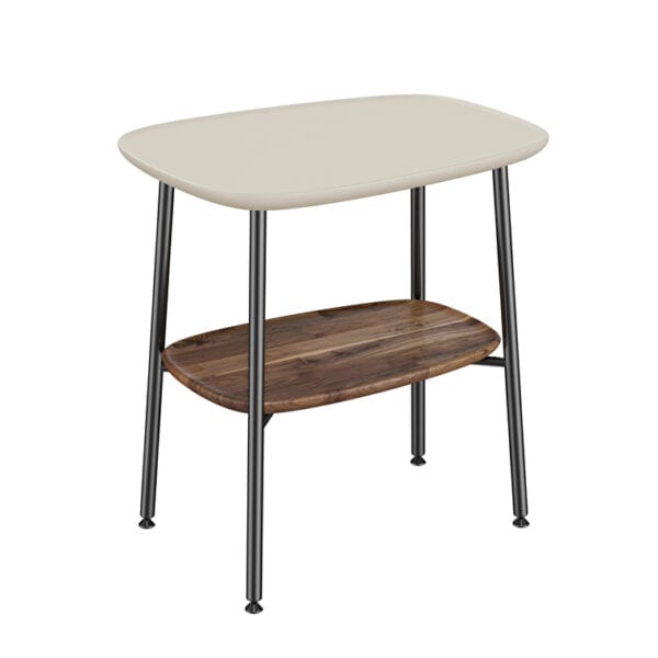 VitrA Plural Yan Ünite, 55 cm, Mat Kum Beji Seramik, Koyu Meşe