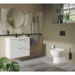 VitrA Root Flat Lavabo Dolabı, 80 cm, İki Çekmeceli, Köşeli Lavabo, Parlak Beyaz - Görsel 4