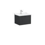 VitrA Root Classic Lavabo Dolabı, 60 cm, Bir Çekmeceli, Klasik Lavabo, Mat Grafit - Görsel 2