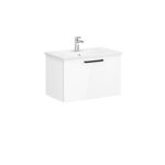 VitrA Root Flat Lavabo Dolabı, 80 cm, Bir Çekmeceli, Köşeli Lavabo, Parlak Beyaz - Görsel 3