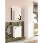 VitrA Root Groove Lavabo Dolabı, 45 cm, Bir Kapaklı, Dar, Köşeli Lavabo, Mat Beyaz, Sağ - Görsel 7