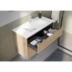 VitrA Integra Square Lavabo Dolabı, 100 cm, İki Çekmeceli , Altın Meşe - Görsel 6