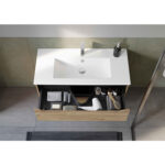 VitrA Integra Square Lavabo Dolabı, 100 cm, İki Çekmeceli , Altın Meşe - Görsel 5