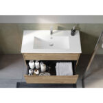 VitrA Integra Square Lavabo Dolabı, 100 cm, İki Çekmeceli , Altın Meşe - Görsel 4