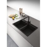 Franke Maris Mrg 620-35-35 Tl Matt Black 2 Gözlü Damlalıksız Fragranit Eviye - Görsel 3