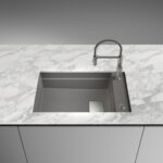 Franke Kubus 2 Kng 110-62 Stone Grey Tek Gözlü Damlalıksız Fragranit Eviye - Görsel 2