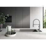 Franke Kubus 2 Kng 110-62 Stone Grey Tek Gözlü Damlalıksız Fragranit Eviye - Görsel 4