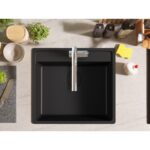 Franke Maris Mrg 610-52 Tl Matt Black Tek Gözlü Damlalıksız Fragranit Eviye - Görsel 5