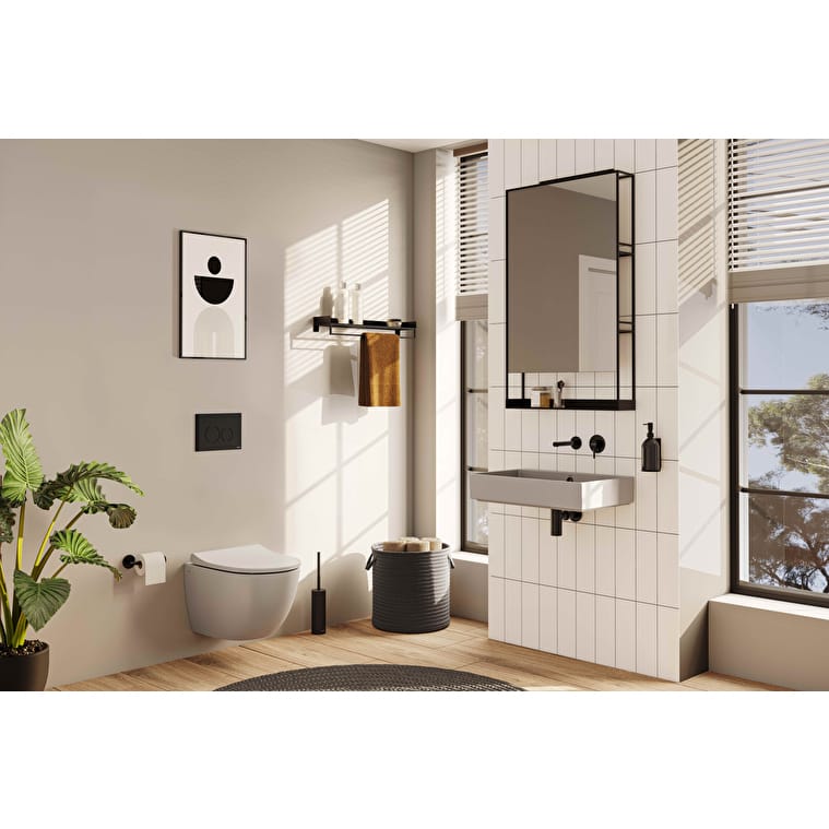 VitrA Archiplan Ayna, 60 cm, Raflı, Metal, Siyah - Görsel 9