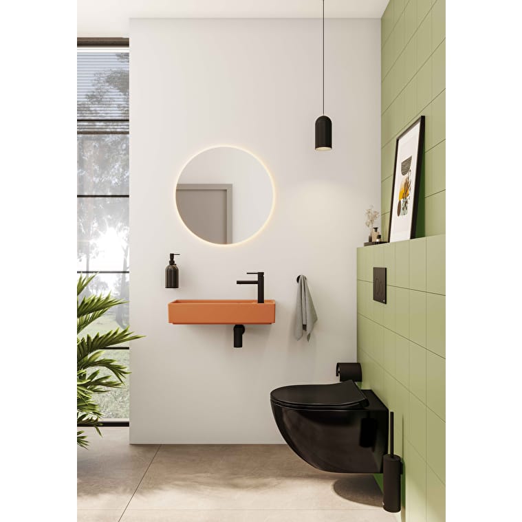 VitrA Archiplan Ayna, 60 cm, Raflı, Metal, Siyah - Görsel 4