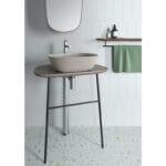 VitrA Plural Raf, 75 cm, Uzun, Metal Havluluklu, Koyu Meşe, Sağ - Görsel 3