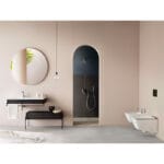 VitrA Equal Lavabo Ünitesi, 100 cm, Asimetrik Beyaz Lavabolu, Havluluklu, Hareli Siyah Meşe - Görsel 9