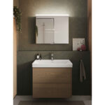 VitrA Metropole Edge Dolaplı Ayna, 80 cm, Aydınlatmalı, Açık Meşe - Görsel 3