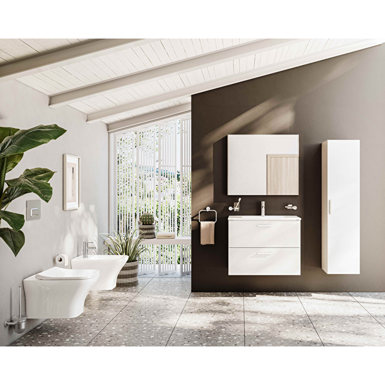 VitrA Base Düz Ayna, 80 cm, Fırçalı Krom - Görsel 6