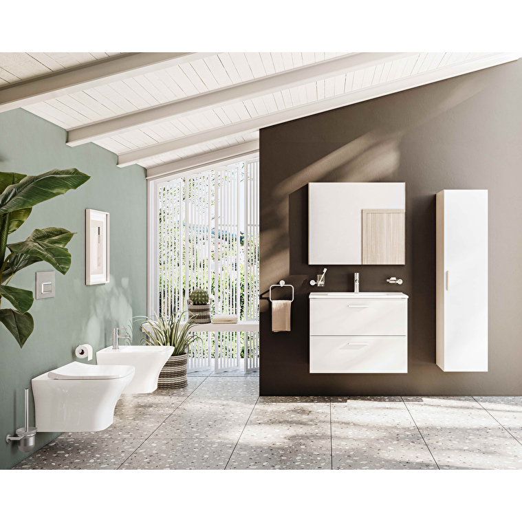VitrA Base Düz Ayna, 80 cm, Fırçalı Krom - Görsel 8