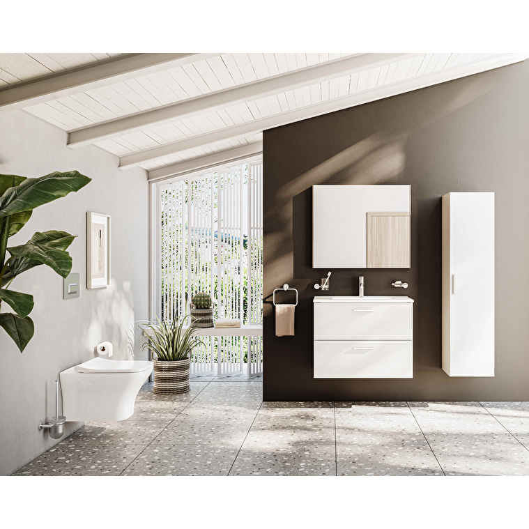 VitrA Base Düz Ayna, 80 cm, Fırçalı Krom - Görsel 5